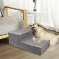 thumbnail image 6 of hengtong Dog Stair Ladder, Pet Steps, Non-Slip Bottom, for High Bed, Walking Ramp Gray, 6 of 9