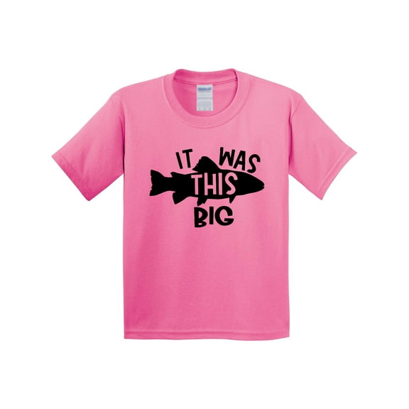 Inktastic It Was This Big Fishing Humor Youth T-Shirt