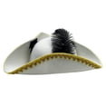 thumbnail image 5 of Segolike Pirate Hat Halloween Fancy Dress Gift Headdress Pirate Theme Party Buccaneer Hat White, 5 of 8