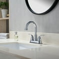 thumbnail image 4 of Roffenny 2-Handle 4 inch Centerset Polished Chrome Bathroom Faucet with Pop Up Drain, 4 of 6