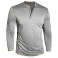 thumbnail image 4 of KHONTS Men's Henley Shirts Long Sleeve Casual T Shirts Basic Classic Vintage Cotton Tee Shirts Button Shirts Light Gray XXL, 4 of 7