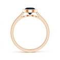 thumbnail image 2 of Angara Natural 1 Ct. Blue Sapphire Solitaire Ring in 14K Rose Gold for Women (Ring Size: 3), 2 of 9