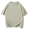 thumbnail image 3 of MNCEKFOD Men's Basic T Shirts Oversized Crew Neck Tshirts Large Size Round Shoulder Sleeve Leisure Mens Tops Green M, 3 of 4