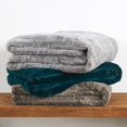 thumbnail image 2 of Home Soft Things Solid Light Faux Fur Throw - Deep Teal - 50" x 60", 2 of 10