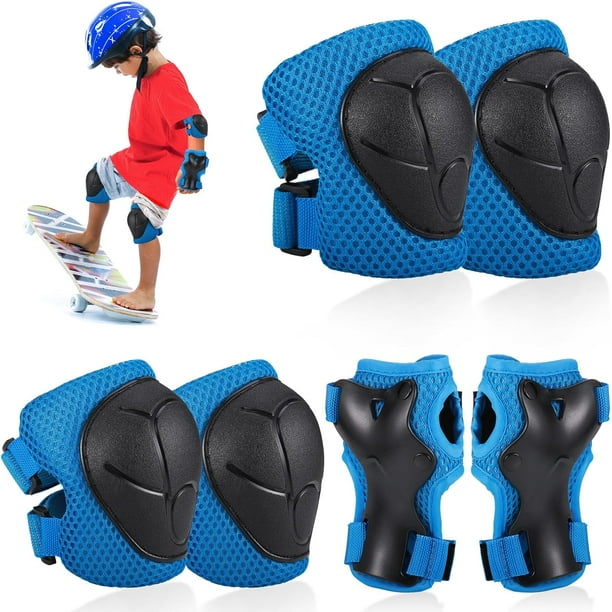 rodilleras para ninos coderas protectores transpirables juego de equipo de proteccion de PE para ninos jovenes con munequeras para patinaje scooter azul Walmart en linea