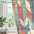 thumbnail image 4 of Yayeee Window Curtains Set of 2 for Living Room Light Filtering 63"x42", Beige Geometric, 4 of 7