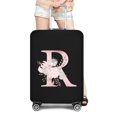 thumbnail image 1 of Housse de Valise Élastique, Housse de Bagage Adaptée pour 18 à 28 Pouces, Housse Antipoussière, Fleur Rose, Lettres Anglaises Imprimées, Accessoires de Voyage, 8Pink Flower R m, 1 of 6
