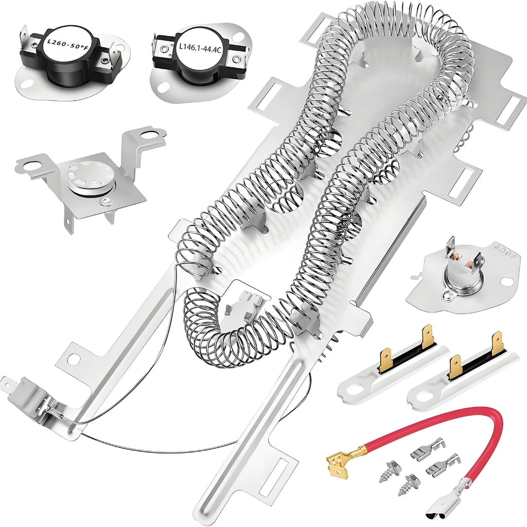 WP8544771 Dryer Heating Component Replacement Set Includes Thermostats And Fuses Heavy Duty Dryer Heating Coil Enduring