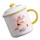 thumbnail image 1 of Vintage Style Enamel Mug 1 Set Wedding Cups for Adults Decor Yellow Anti-slip Handle and Heat Resistant, 1 of 4