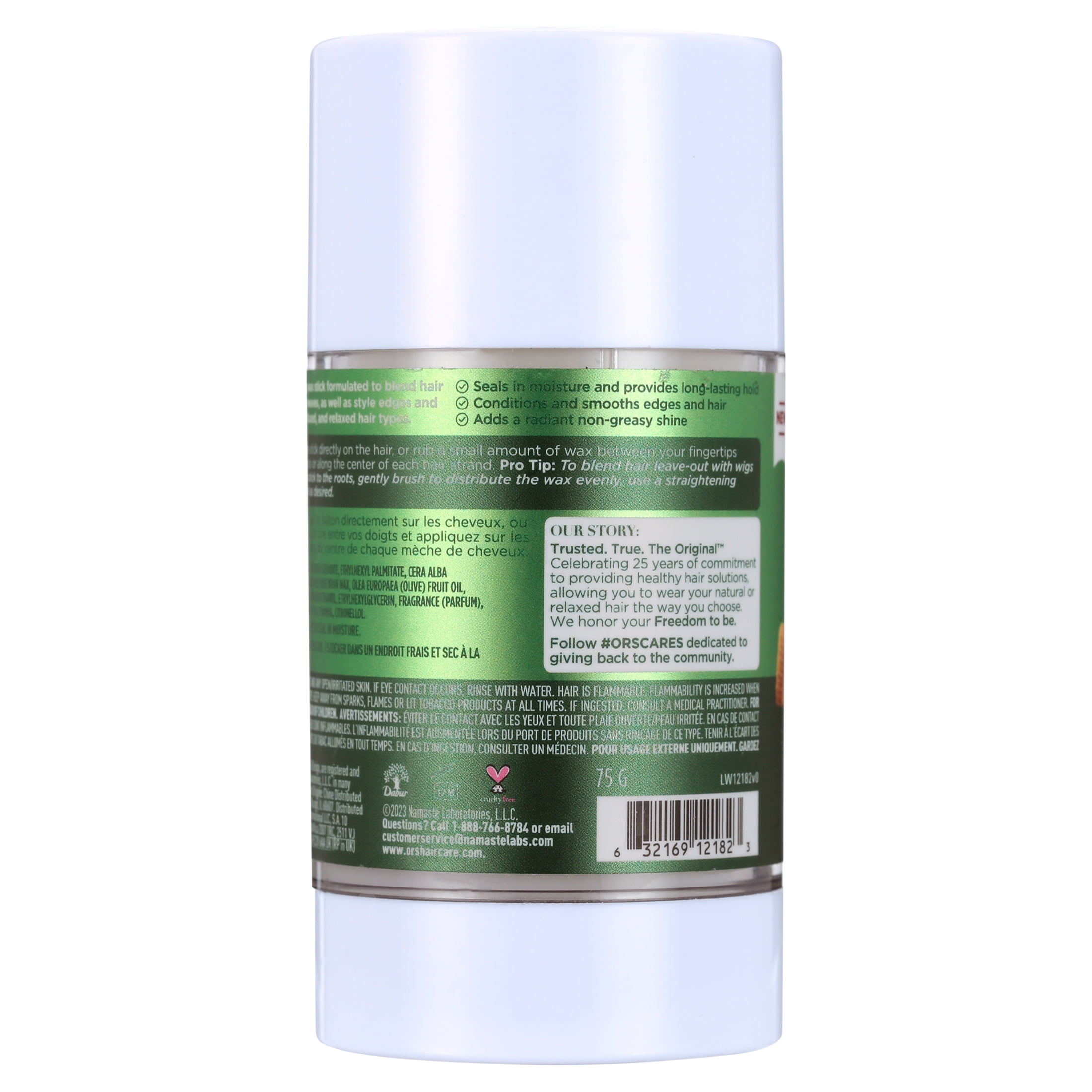 ORS Olive Oil Perfect Blend Wax Stick Styler, All Hair Types, Extra-Firm Hold, 2.6 oz