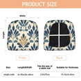 thumbnail image 3 of Blue and Beige Pioneer Flower Modern Art Seat Covers for Dining Room Chairs Set Of 4,Stretch Printed Washable Chair Seat Cover with Elastic Ties and Button,Removable Waterproof Couch Cushion Covers, 3 of 5