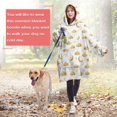 thumbnail image 4 of Wearable Oversized Blanket,White Golden Cloud Moon Pattern Wearable Blanket Hoodie for Adults,Cozy Hooded Blankets with Super Pockets,Super Warm Fuzzy Pullover for Women & Men, 4 of 6