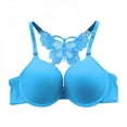 thumbnail image 4 of Women Flower Adjustable Front Closure Bra Push Up Underwire Y-line Straps Lace Bra P3, 4 of 6