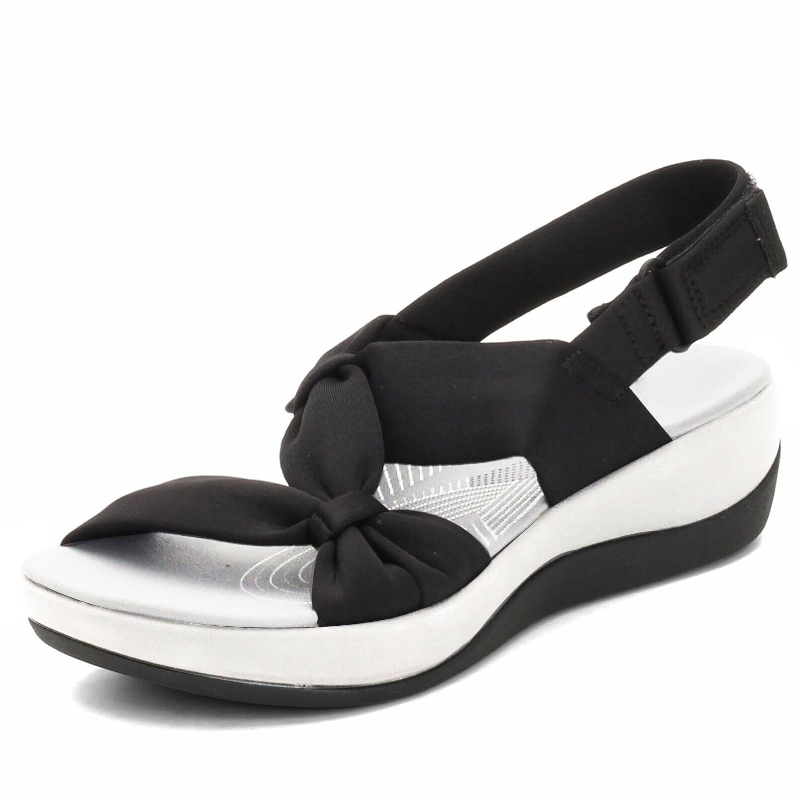 Floepx Fashion Light Star Super Stellar Women's Sandal Summer Beach Shoes  Buckle Design Thick Sole