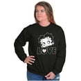 thumbnail image 5 of Betty Boop Love Cute Girly Cartoon Women Crewneck Sweatshirt Brisco Brands X, 5 of 6