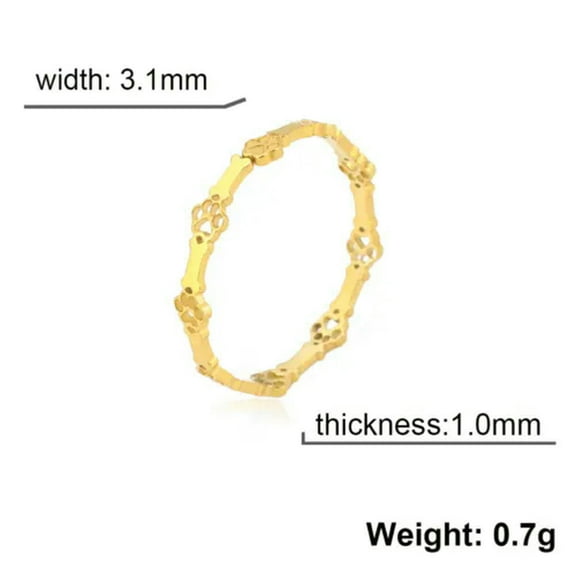 Cute Dog Cat Paw Bone Rings for Women Stainless Steel Open Finger Rings Jewelry