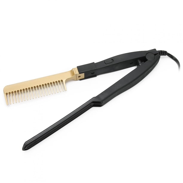 Peine Calefactor Eléctrico, Peine Para Peinar El Cabello Resistente Al Calor Con Plancha, Cepillo Caliente Para Alisar El Cabello Para Uso En Seco Y Húmedo, Herramienta De Peluquería Portátil EOTVIA No