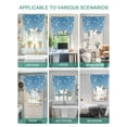 thumbnail image 5 of Blue Christmas Tie Up Curtains for Windows 63 Inch Length Balloon Curtains Kitchen Adjustable Balloon Window Shade Snowman Xmas Tree Snowflake Winter Tie Up Valance Bathroom Curtain Window 42"x63", 5 of 6