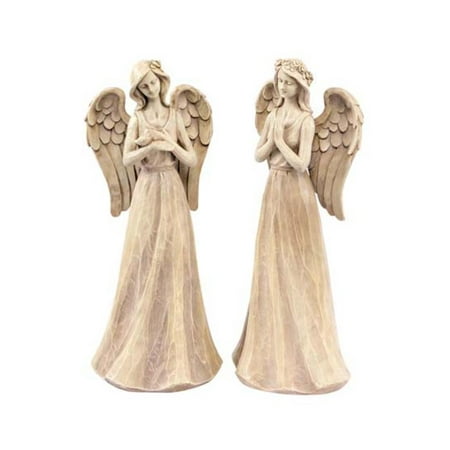 Set of 2 Nature's Way Angel Outdoor Garden Statues 16