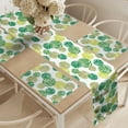 thumbnail image 2 of Ambesonne Leaf Table Runner & Placemats, Tropical Green Spring Leaves, Placemat 4 pcs + Runner 16"x72", Apple Green Khaki, 2 of 2