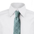 thumbnail image 2 of Damask Necktie, Nostalgic Leafy Details Art, Dress Tie, 3.7", Cadet Blue Teal, by Ambesonne, 2 of 3