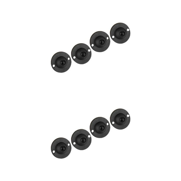 Yuarrent Ruedas para muebles de 4 piezas, ruedas autoadhesivas, caja de almacenamiento de rotación, polea pegajosa, Mini portátil Universal Cuenta de nailon negro. 2Conjunto