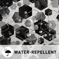 thumbnail image 6 of Black Shower Curtain, Black Grey Abstract Geometric Modern Grid Pattern Minimalist Bath Curtains Waterproof Fabric with Hooks for Home Decor, 72Wx72H, 6 of 6