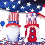 Molumo 4th of July Decorations - 2PCS Red White Blue Gnomes Decorations for Memorial Day Independence Day, Labor Day, Fourth of July Home Office Indoor Decor Party Supplies