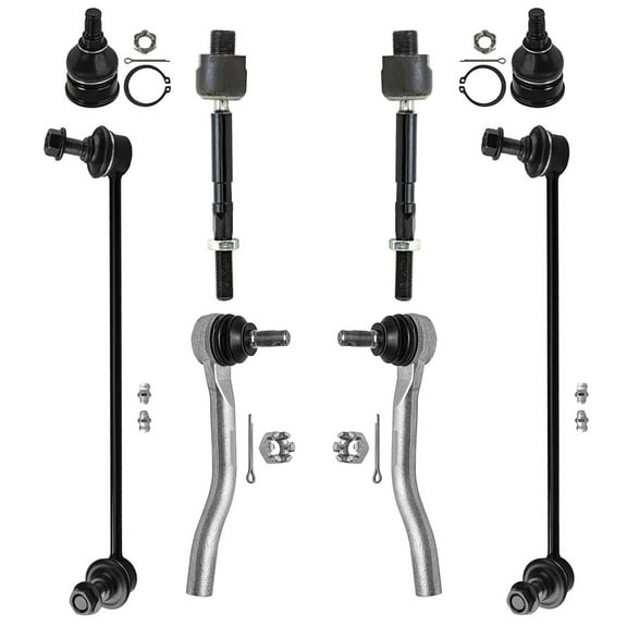 Detroit Axle - 2.4L 8pc Front Suspension Kit for 15-17 Acura TLX, 13-17 Honda Accord, 4 Tie Rod Ends 2 Sway Bar Links 2 Lower Ball Joints 2013 2014 2015 2016 2017 Replacement