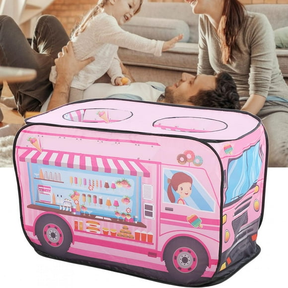 Tienda de campaña para camión de bomberos, tienda de campaña portátil para niños con camión de helados y policía, funcionamiento suave