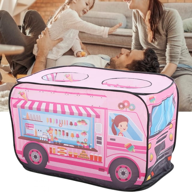 Tienda de campaña para camión de bomberos, tienda de campaña portátil para niños con camión de helados y policía, funcionamiento suave