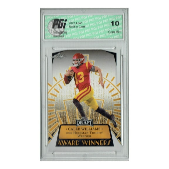 Caleb Williams 2023 Leaf Football #14 Award Winners Rookie Card PGI 10