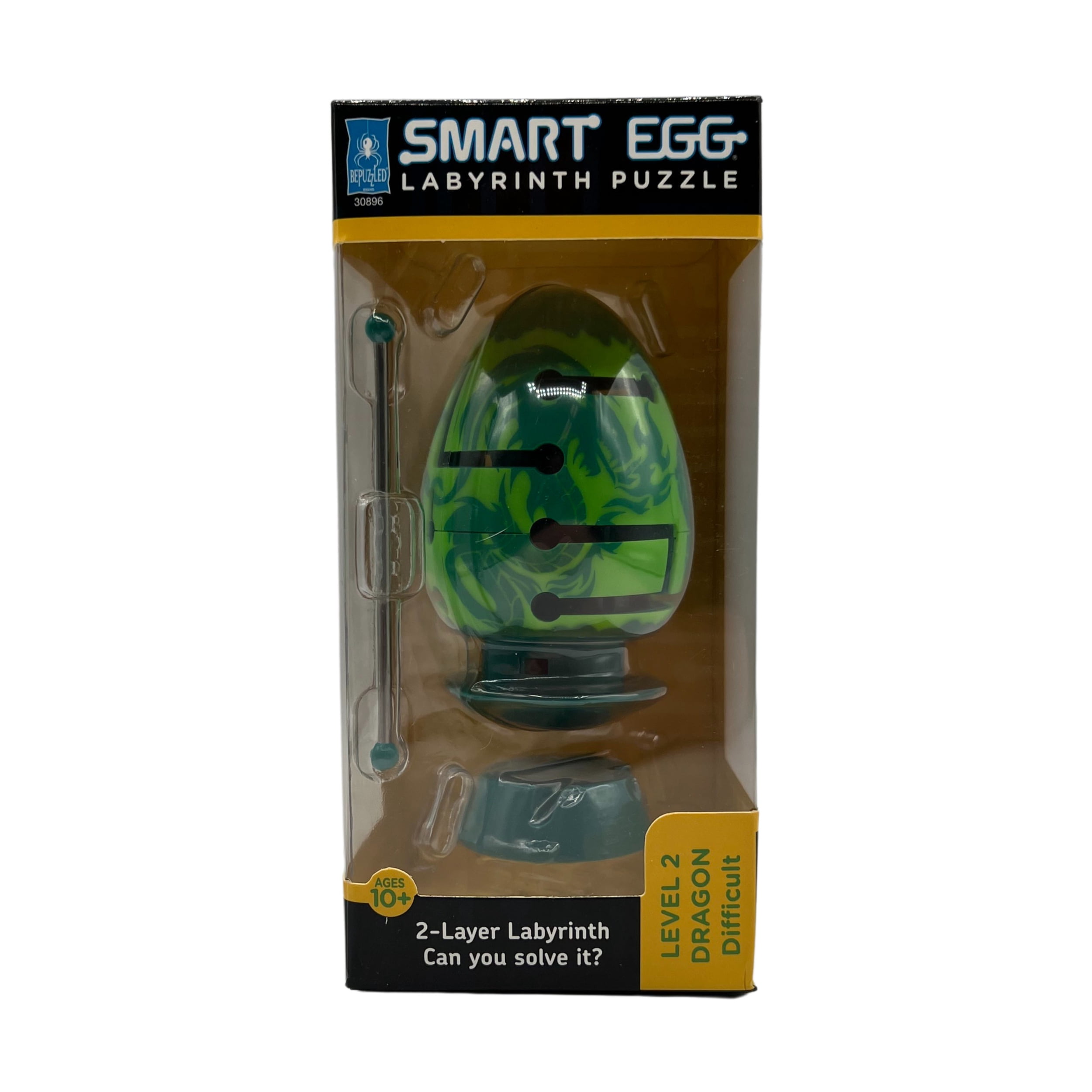BePuzzled Smart Egg 2-Layer Labyrinth Puzzle - Green Dragon: Difficult