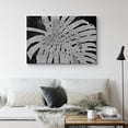 thumbnail image 2 of PixonSign Canvas Print Wall Art White Monstera Leaf Close-Up Floral Wilderness Illustrations Minimalist Chic Relax/Calm Grey Dark Black and White for Living Room, Bedroom, Office - 32"x48", 2 of 5