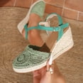 thumbnail image 4 of Dakaela Closed Toe Wedge Sandals for Women Woven Hollow out Platform Espadrilles 2026 Arch Support Summer Casual High Heels Size 6-10, 4 of 7
