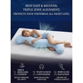 thumbnail image 4 of Pea Pod Body Pillow for Adults, Bolster Side Sleeper Hot, Ergonomic Cuddle Knee Pillow, Long Couch Hugging Cooling Full-Body, Comfort Huge Companion, Lumbar Support Sleeping, Memory Foam(Blue), 4 of 8