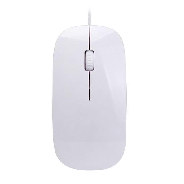 Transemion Mouse Wired Optical Computer Mouses Skin Touch Computers Fitting Laptop Gift Networking Keyboards Table Study White 1Set
