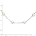thumbnail image 2 of 925 Sterling Silver Lobster Claw Closure and Freshwater Freshwater Cultured Pearl Necklace 16 Inch 7mm Wide Pendant Neck, 2 of 2