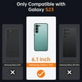 thumbnail image 7 of Shockproof Matte Case for Samsung Galaxy S23 [Anti Fingerprint] [10FT Military Drop Protection] Hard Translucent Back Four Corner Airbags Drop Protection Phone Cover, 6.1 inch, Green, 7 of 7