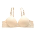 thumbnail image 5 of Bras for Women,Full Coverage Wireless Bras Plus Size Support Comfort Non Padded Breathable Soft Cup Everyday Wear,Sports Bras for Women,Beige,38, 5 of 5