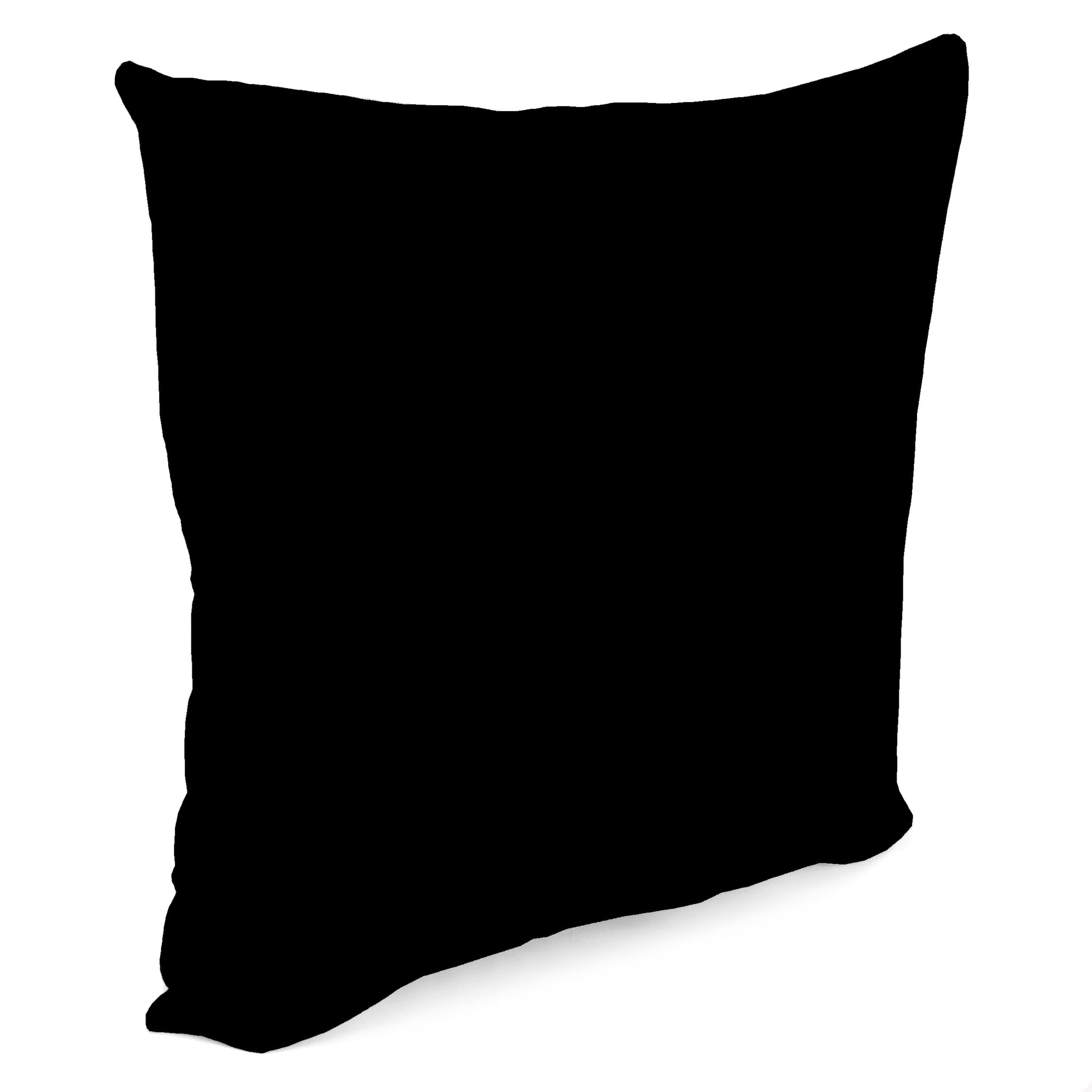 Jordan Manufacturing 18" x 18" Black Solid Square Outdoor Throw Pillow (2 Pack)