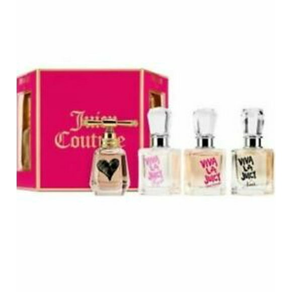 Juicy Couture 4pcs Mini Gift Set For Her Hexogon Box