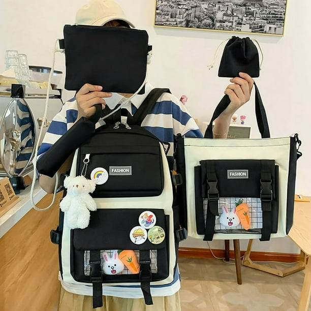 Backpack With Bears Women Waterproof Candy Colors Backpacks Fancy Bookbags High School Bags for Teenage Girl Gift Cute Travel Rucksack