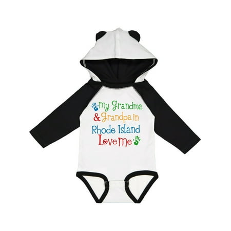 

Inktastic Rhode island Grandma Loves Me Gift Baby Boy or Baby Girl Long Sleeve Bodysuit