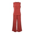 thumbnail image 6 of BUIGTTKLOP 2 Piece Lounge Sets for Women Sleeveless Tank Tops Wide Leg Pants Summer Outfit 2026 Casual Matching Track Sweat Suits, 6 of 6
