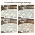 thumbnail image 7 of ODIKA 5'x7' Washable Area Rug Grey Symmetrical Neutral Border Vertical Panels Subtle Boho Vintage for Small Living Room, Bedroom, Easy Care, Non-Shedding, Pet Friendly, 7 of 7