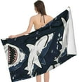 thumbnail image 2 of PHYHOO Numerous Shark Bath Towel Microfiber Towel Sand-Free Pool Towel Ultra Absorbent Towel Lightweight Shower Towel for Bathroom Outdoor Swimming 30x60in, 2 of 8