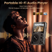 HIFI WALKER H2 Hi-Res MP3 Player, Bluetooth 5.2 Wifi, Lossless DAC DSD, 64GB Black