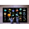 thumbnail image 6 of Floor Rug, Educational Alphabet Rug, Black Rugs, Educational Rugs, Pattern Rugs, Kids Rug, Kids Alphabet Rugs, Cute Rug, Kids Room Decor, 3.9'x5.9' - 120x180 cm, 6 of 8