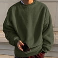 thumbnail image 2 of Men's Oversized Crewneck Sweatshirts Fuzzy Knit Casual Chunky Warm Fall Pullover Sweaters Top Trendy Outfits, 2 of 4